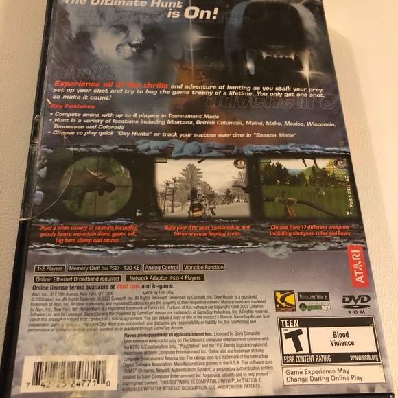 Deer Hunter - Sony PlayStation 2 with manual tested - Picture 2 of 6